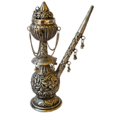 Antique hookah on white
