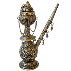 Antique hookah on white