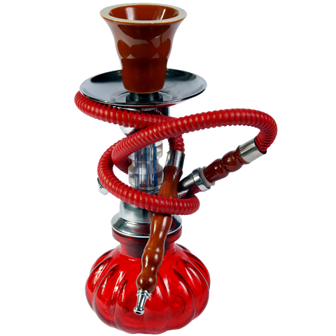 Red Hookah on the white background