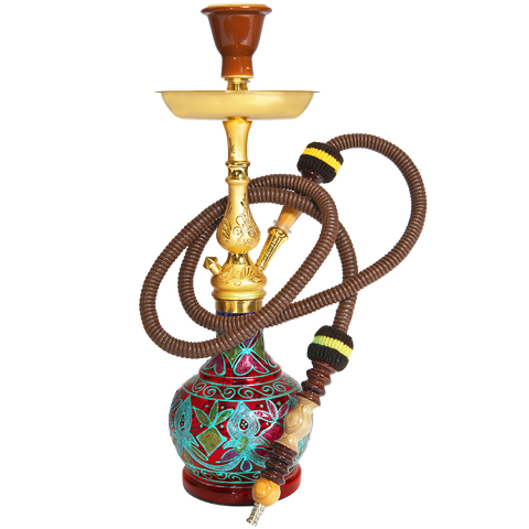 Arabic hookah isolated on a white background